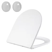 HD Dream Glossy White perem nélküli mély öblítésű íves monoblokkos WC alsó kifolyású slim "A" tetővel és fényes króm kiegészítőkkel + tartály