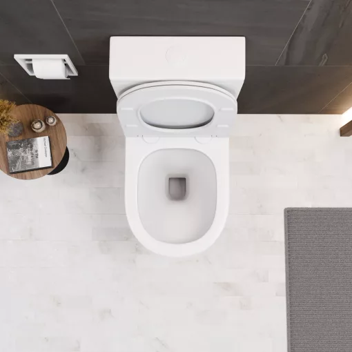 HD Dream Matt White perem nélküli mély öblítésű íves monoblokkos WC alsó kifolyású tető nélkül + tartály