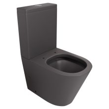 HD Dream Matt Antracit perem nélküli mély öblítésű íves monoblokkos WC hátsó kifolyású tető nélkül + tartály