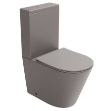 HD Dream Matt Grey perem nélküli mély öblítésű íves monoblokkos WC hátsó kifolyású tető nélkül + tartály