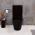   HD Dream Matt Black perem nélküli mély öblítésű íves fekete monoblokkos WC hátsó kifolyású compact "A" tetővel és fényes króm kiegészítőkkel + tartály