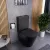   HD Echo Matt Black perem nélküli mély öblítésű íves monoblokkos WC hátsó kifolyású, bidé funkcióval, slim "P" tetővel és krómozott kiegészítőkkel + tartály
