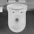 HD Lara White ultracsendes tornado fali rimless WC compact "A" tetővel és fényes króm zsanérral