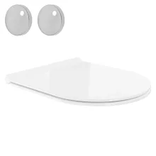 HD Lara White ultracsendes tornado fali rimless WC slim "A" tetővel és fényes króm zsanérral