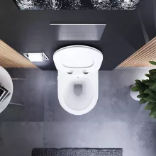 HD Vario White perem nélküli mély öblítésű íves fali WC tető nélkül
