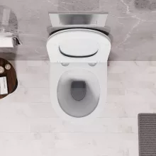 HD Lara White perem nélküli mély öblítésű íves fali WC tető nélkül