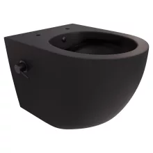 HD Vario Matt Black perem nélküli mély öblítésű íves fali WC tető nélkül