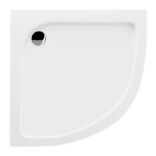 HD Lofty 80x80/90x90 íves magasított akril zuhanytálca, 13,5 cm magas, króm szifonnal