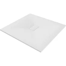 HD Marco White 100x100 SMC kompozit slim szögletes kőhatású zuhanytálca, 2,6 cm magas, szifon nélkül