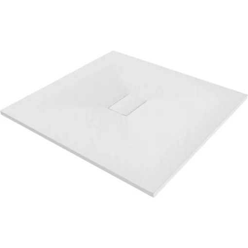 HD Marco White 100x100 SMC kompozit slim szögletes kőhatású zuhanytálca, 2,6 cm magas, szifon nélkül