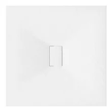 HD Marco White 100x100 SMC kompozit magasított szögletes kőhatású zuhanytálca, 15 cm magas, szifon nélkül