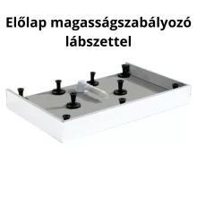 HD Marco White 100x100 SMC kompozit magasított szögletes kőhatású zuhanytálca, 15 cm magas, szifon nélkül