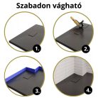 HD Marco+ Black Marble 100x80/120x90 SMC kompozit slim szögletes kőhatású zuhanytálca, krómozott ráccsal, 2,6 cm magas, szifon nélkül