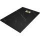 HD Marco+ Black Marble 100x80/120x90 SMC kompozit slim szögletes kőhatású zuhanytálca, arany színű ráccsal, 2,6 cm magas, szifon nélkül