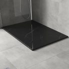 HD Marco Black Marble 90x120 SMC kompozit slim szögletes kőhatású zuhanytálca, 2,6 cm magas, szifon nélkül