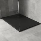 HD Marco Black 90x120 SMC kompozit slim szögletes kőhatású zuhanytálca, 2,6 cm magas, szifon nélkül