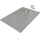 HD Marco+ Gray 100x80 SMC kompozit slim szögletes kőhatású zuhanytálca, arany színű ráccsal, 2,6 cm magas, szifonnal
