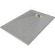 HD Marco+ Gray 100x80/120x90 SMC kompozit slim szögletes kőhatású zuhanytálca, arany színű ráccsal, 2,6 cm magas, szifon nélkül