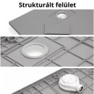 HD Marco+ Gray 100x80/120x90 SMC kompozit slim szögletes kőhatású zuhanytálca, arany színű ráccsal, 2,6 cm magas, szifon nélkül