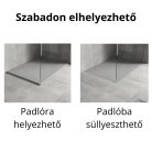 HD Marco Gray 120x90 SMC kompozit slim szögletes kőhatású zuhanytálca, 2,6 cm magas, szifonnal