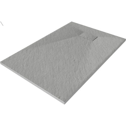 HD Marco Gray 100x80/120x90 SMC kompozit slim szögletes kőhatású zuhanytálca, 2,6 cm magas, szifon nélkül
