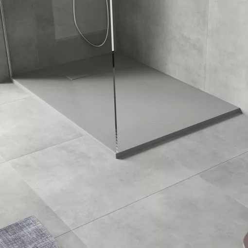 HD Marco Gray 120x90 SMC kompozit slim szögletes kőhatású zuhanytálca, 2,6 cm magas, szifon nélkül