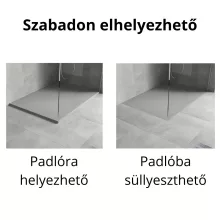 HD Marco Gray 120x90 SMC kompozit slim szögletes kőhatású zuhanytálca, 2,6 cm magas, szifon nélkül