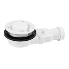 HD Marco+ White 90x100 SMC kompozit slim szögletes kőhatású zuhanytálca, krómozott ráccsal, 2,6 cm magas, szifonnal