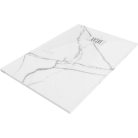 HD Marco+ White Marble 100x80/120x90 SMC kompozit slim szögletes kőhatású zuhanytálca, fehér ráccsal, 2,6 cm magas, szifon nélkül