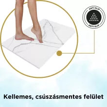 HD Marco White Marble 120x90 SMC kompozit slim szögletes kőhatású zuhanytálca, 2,6 cm magas, szifon nélkül