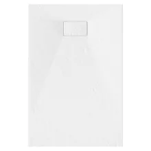 HD Marco White aszimmetrikus SMC kompozit slim szögletes kőhatású zuhanytálca, 2,6 cm magas, szifon nélkül, 70x80 cm