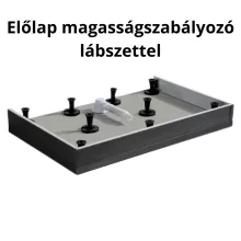 HD Marco Black 100x80 SMC kompozit magasított szögletes kőhatású zuhanytálca, 15 cm magas, szifonnal