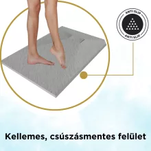 HD Marco Gray 120x90 SMC kompozit magasított szögletes kőhatású zuhanytálca, 15 cm magas, szifon nélkül
