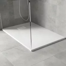 HD Marco+ White 70x90 SMC kompozit magasított szögletes kőhatású zuhanytálca, fehér ráccsal, 15 cm magas, szifon nélkül