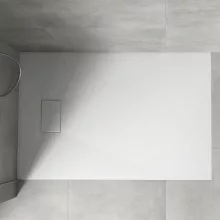 HD Marco White 70x100 SMC kompozit magasított szögletes kőhatású zuhanytálca, 15 cm magas, szifon nélkül