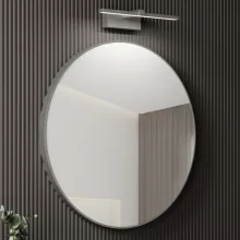 HD Lucy Chrome 60/80 cm széles fürdőszobai kerek fali tükör, krómozott alumínium kerettel és LED lámpával