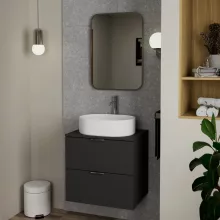 HD Kim Chrome 50x70 cm széles fürdőszobai szögletes szögletes fali tükör, krómozott alumínium kerettel