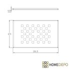 HD Marco+ White 120x100 SMC kompozit slim szögletes kőhatású zuhanytálca, krómozott ráccsal, 2,6 cm magas, szifonnal