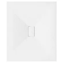 HD Marco White 100x120 SMC kompozit slim szögletes kőhatású zuhanytálca, 2,6 cm magas, szifonnal