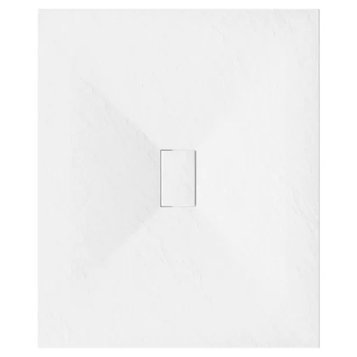 HD Marco White 120x100 SMC kompozit magasított szögletes kőhatású zuhanytálca, 15 cm magas, szifon nélkül