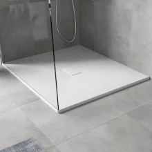 HD Marco White 120x100 SMC kompozit magasított szögletes kőhatású zuhanytálca, 15 cm magas, szifon nélkül
