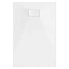HD Marco White 120x80 SMC kompozit magasított szögletes kőhatású zuhanytálca, 15 cm magas, szifon nélkül