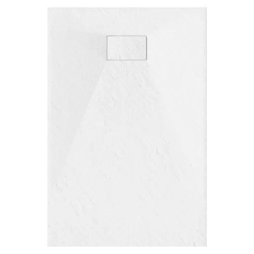 HD Marco White 120x80 SMC kompozit magasított szögletes kőhatású zuhanytálca, 15 cm magas, szifon nélkül