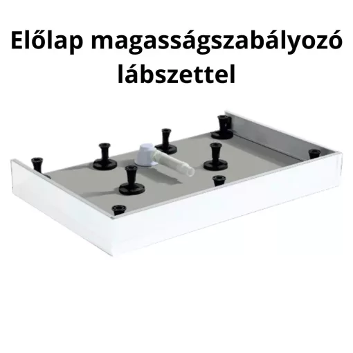 HD Marco White 120x80 SMC kompozit magasított szögletes kőhatású zuhanytálca, 15 cm magas, szifon nélkül