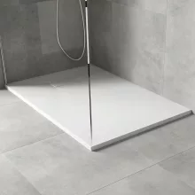 HD Marco White 120x80 SMC kompozit magasított szögletes kőhatású zuhanytálca, 15 cm magas, szifon nélkül