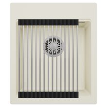 HD Infinity White 43 egymedencés gránit mosogatótálca szett, acél csepegtetőráccsal, tört fehér színben