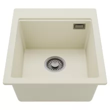 HD Infinity White 43 egymedencés gránit mosogatótálca, tört fehér színben