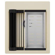 HD Infinity Beige 43 egymedencés gránit mosogatótálca szett, matt fekete csepegtetőráccsal és krómozott kosárral, soft bézs színben, szálcsiszolt króm leeresztő szifonnal