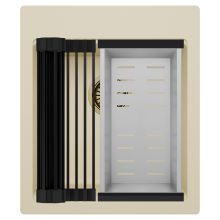 HD Infinity Beige 43 egymedencés gránit mosogatótálca szett, matt fekete csepegtetőráccsal és krómozott kosárral, soft bézs színben, szálcsiszolt arany leeresztő szifonnal