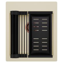 HD Infinity Beige 43 egymedencés gránit mosogatótálca szett, matt fekete csepegtetőráccsal és kosárral, soft bézs színben, szálcsiszolt réz leeresztő szifonnal